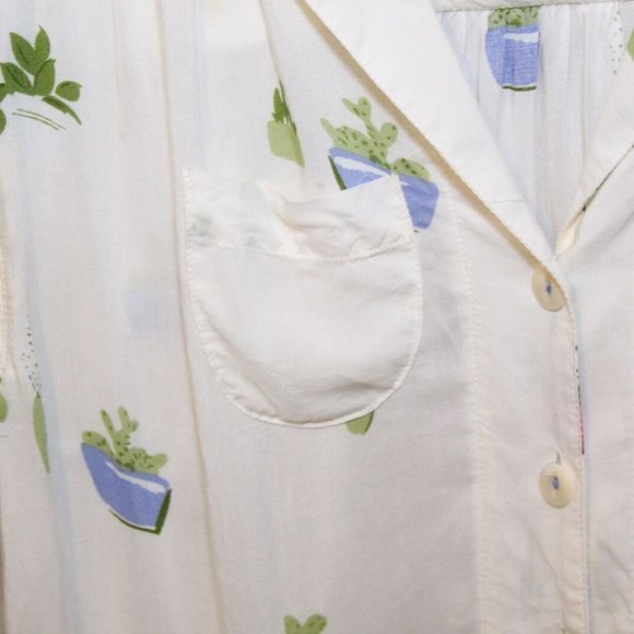 Anthro Maeve Cactus Plant Raffine Blouse H10785 - Picture 3 of 12